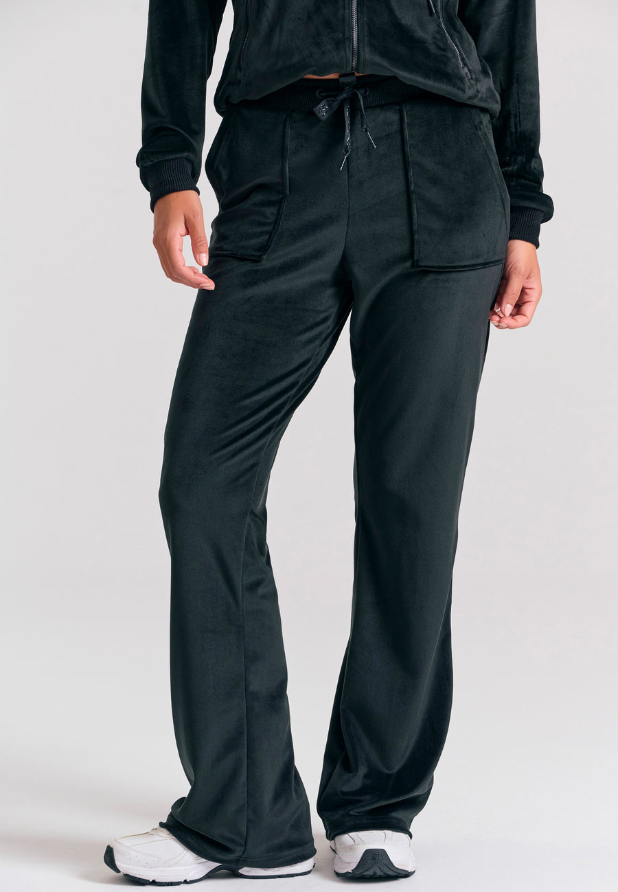 Pantaloni jogging evazați pentru femei, din velur