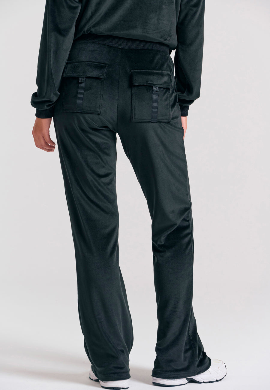 Pantaloni jogging evazați pentru femei, din velur