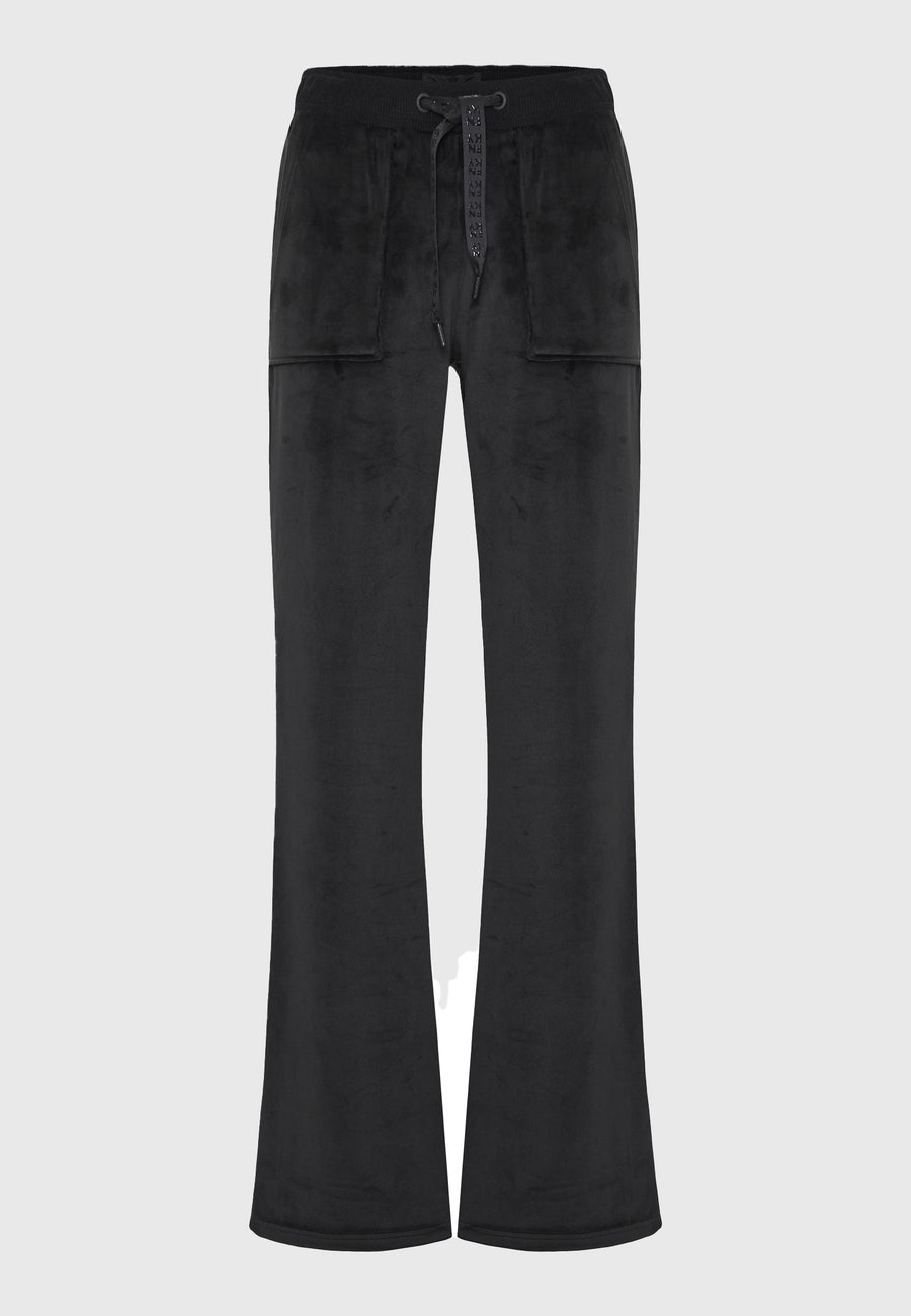 Pantaloni jogging evazați pentru femei, din velur