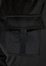 Pantaloni jogging evazați pentru femei, din velur