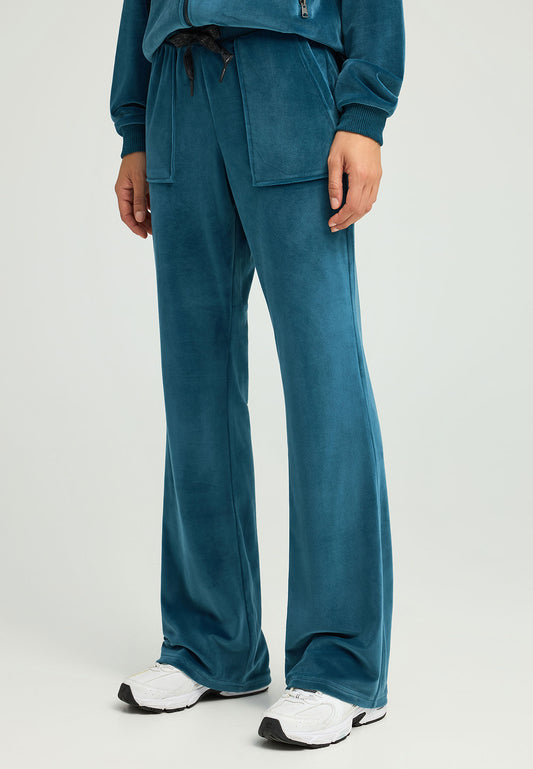 Pantaloni jogging evazați pentru femei, din velur