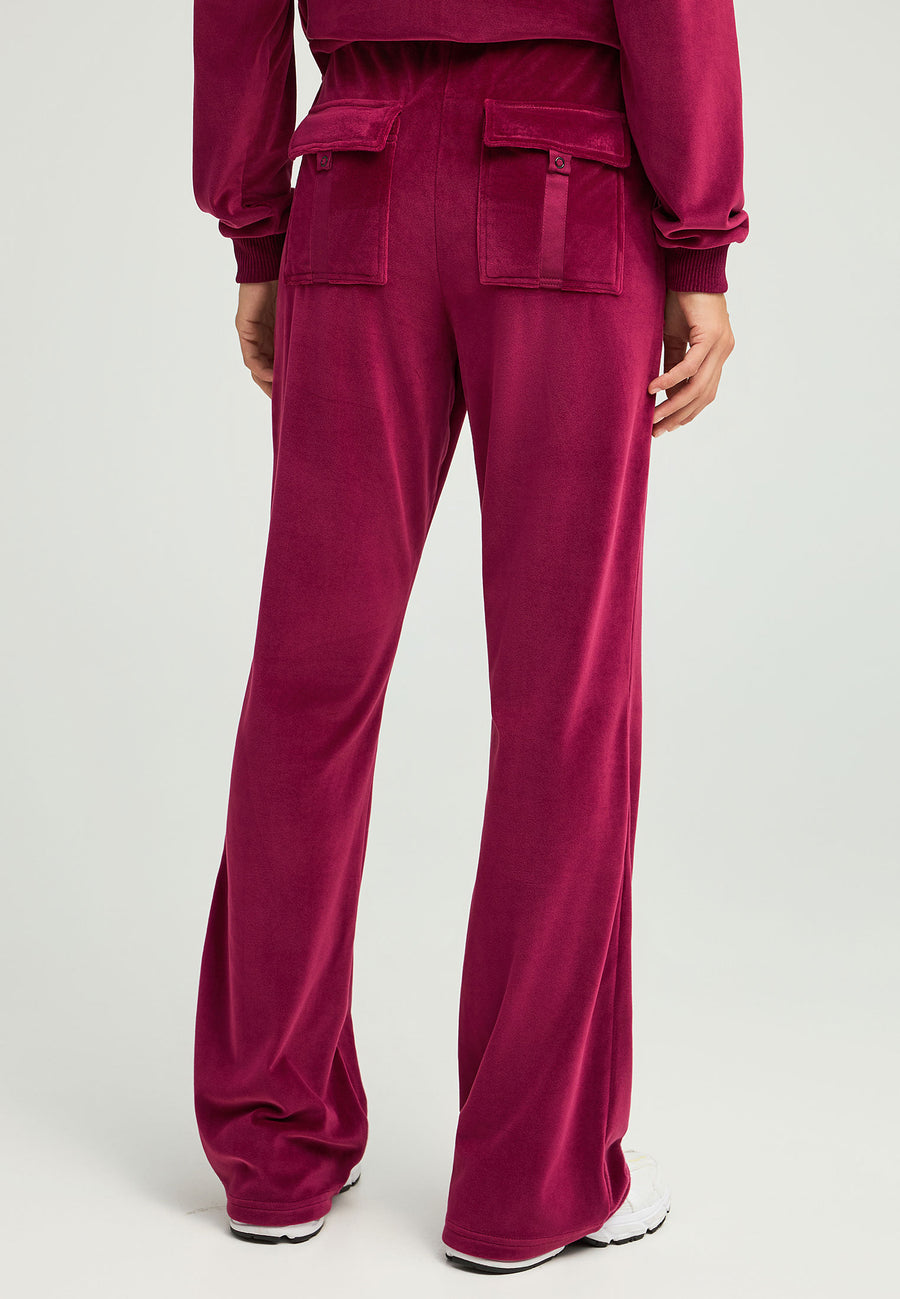 Pantaloni jogging evazați pentru femei, din velur