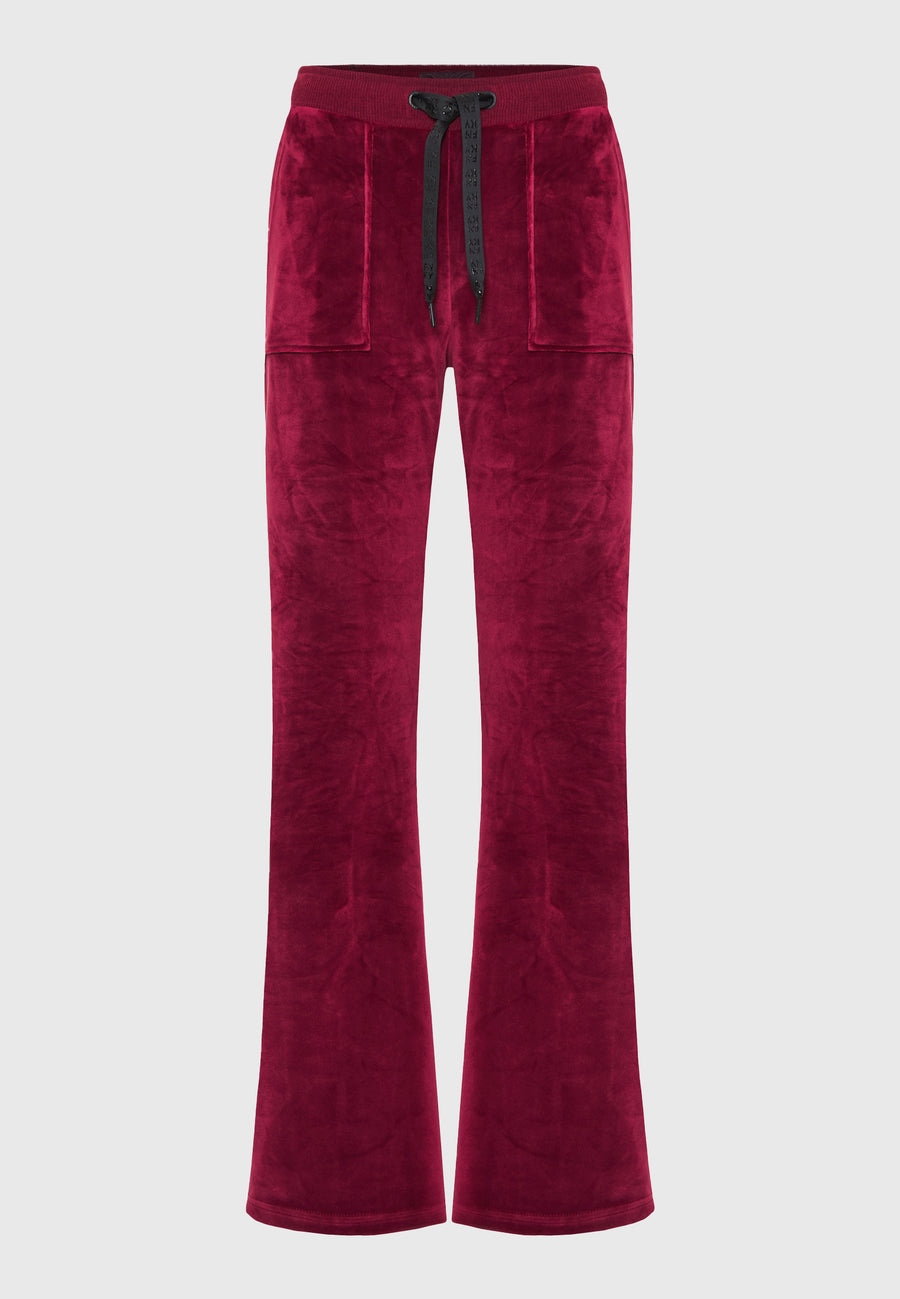 Pantaloni jogging evazați pentru femei, din velur