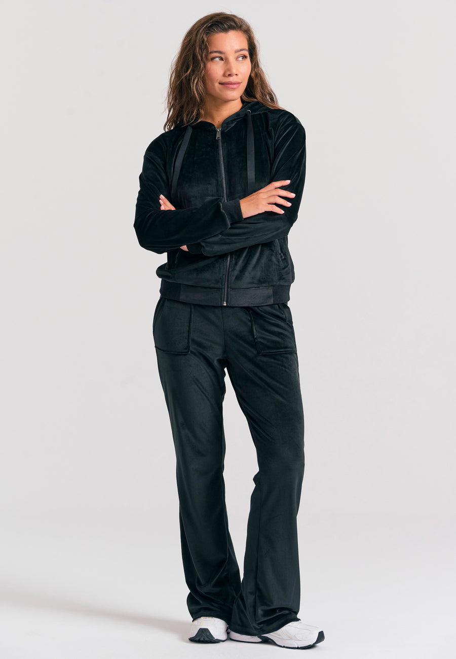 Hanorac cu fermoar din catifea pentru femei