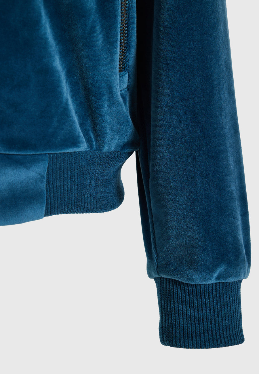 Hanorac cu fermoar din catifea pentru femei