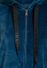 Hanorac cu fermoar din catifea pentru femei