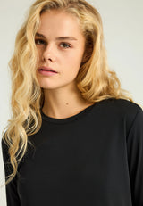 Tricou cu guler rotund și mânecă lungă