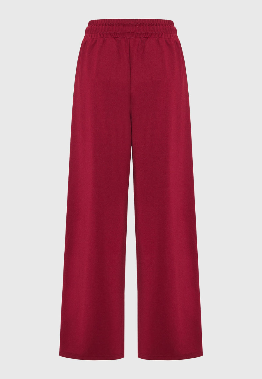 Pantaloni jogger cu croi larg și bandă laterală