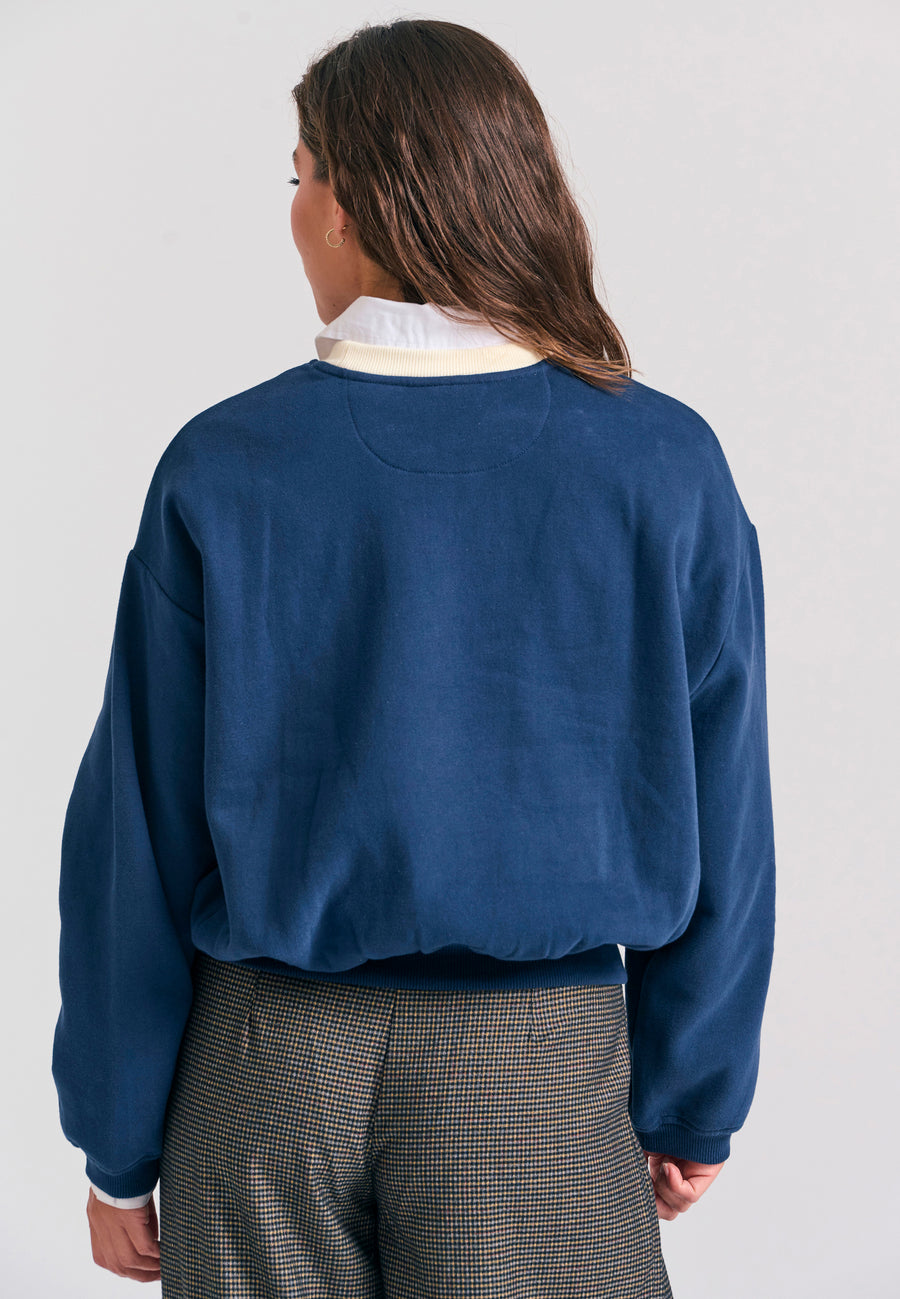 Hanorac de damă cu logo preppy