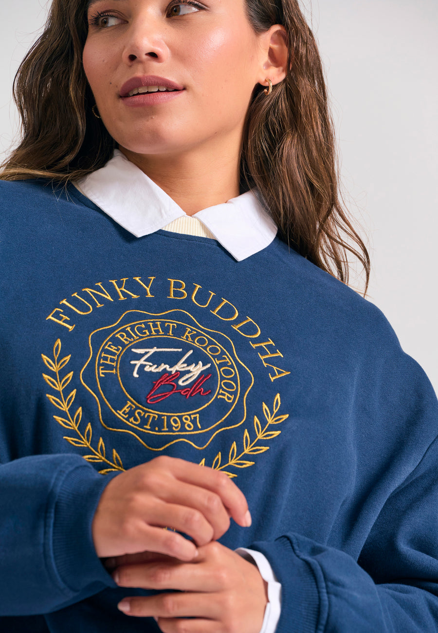 Hanorac de damă cu logo preppy