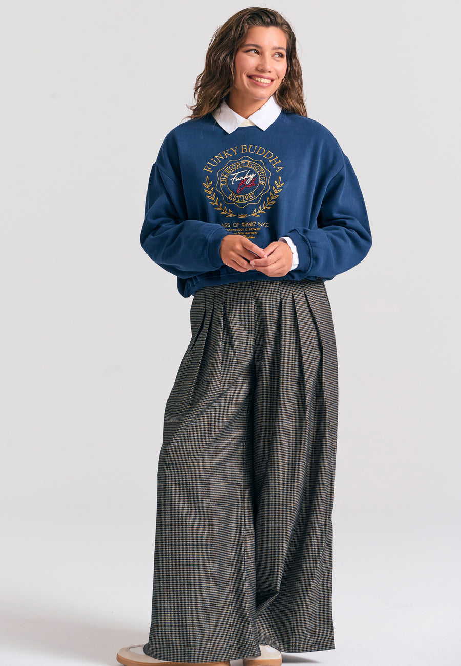 Hanorac de damă cu logo preppy