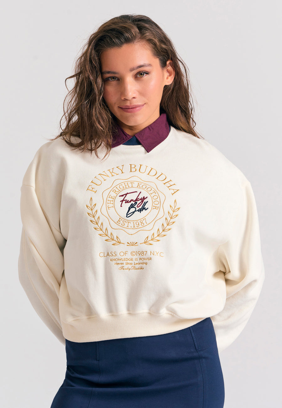 Hanorac de damă cu logo preppy