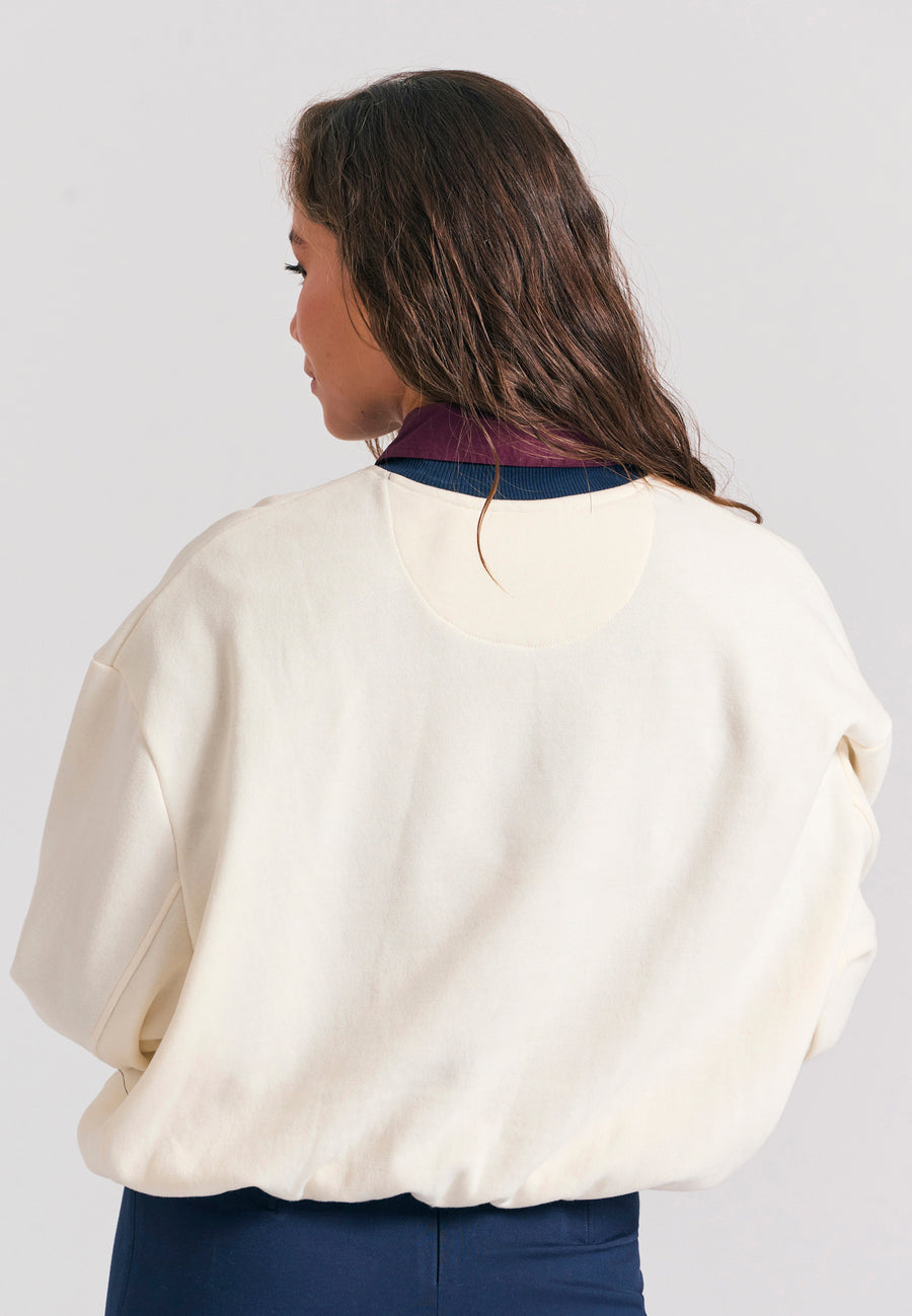 Hanorac de damă cu logo preppy