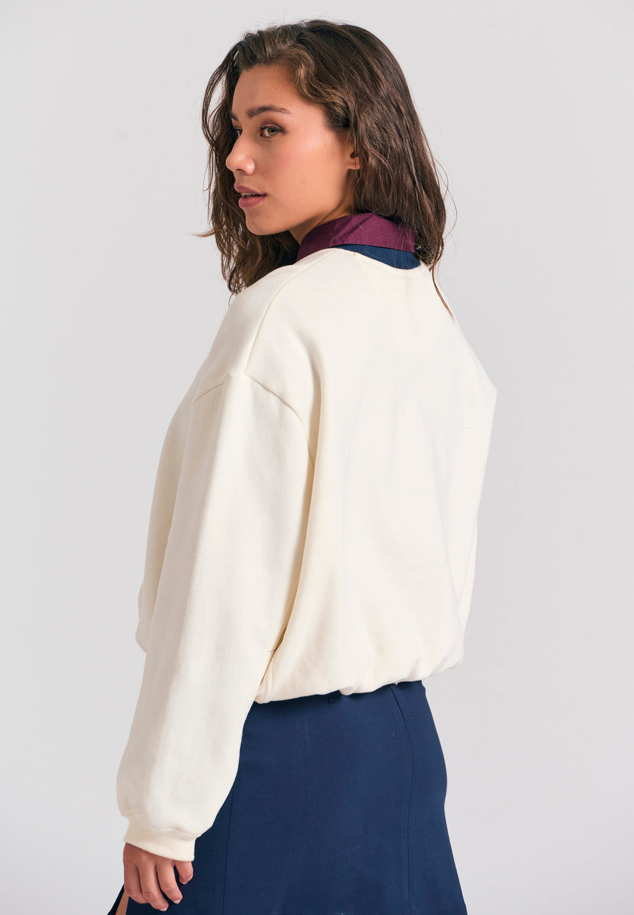 Hanorac de damă cu logo preppy