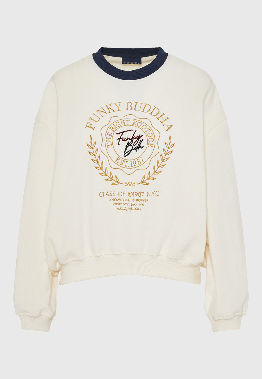 Hanorac de damă cu logo preppy