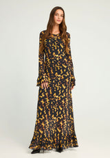 Rochie midi cu imprimeu animal