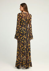 Rochie midi cu imprimeu animal