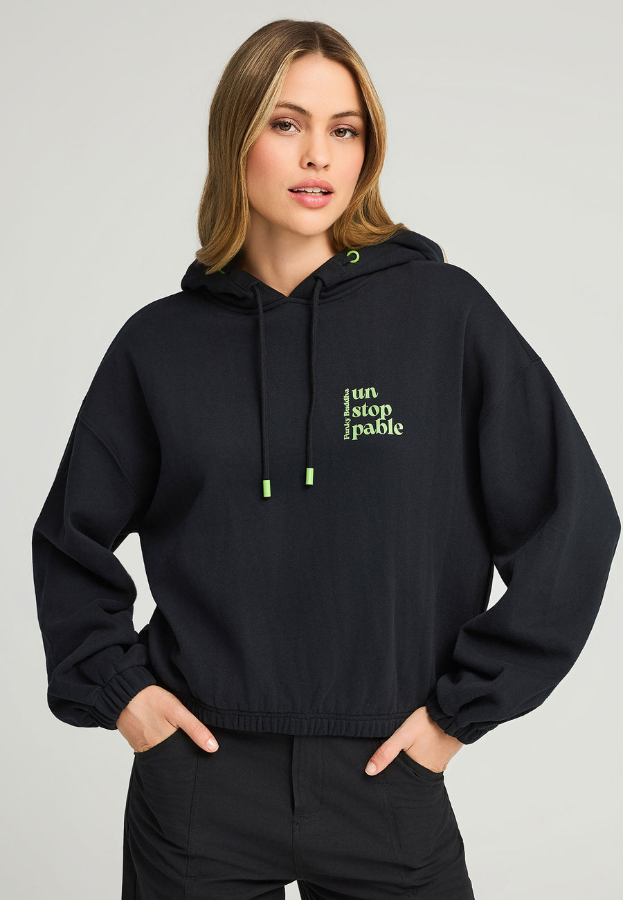 Hanorac cu imprimeu, croială relaxată