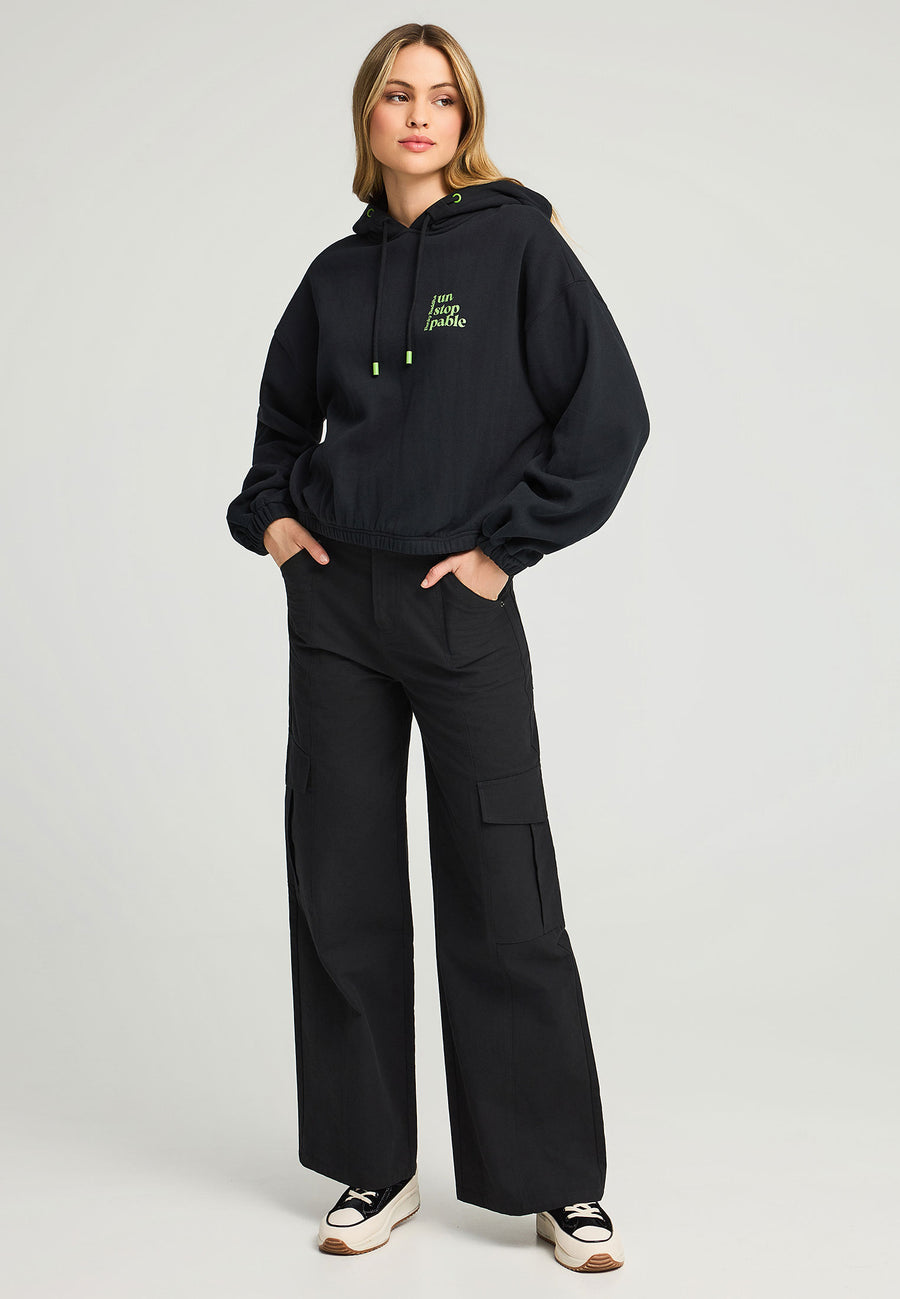 Hanorac cu imprimeu, croială relaxată