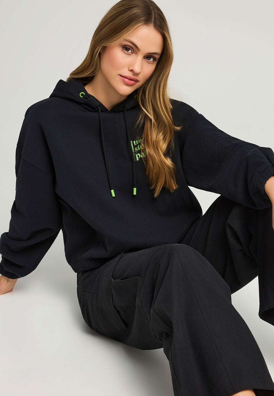 Hanorac cu imprimeu, croială relaxată