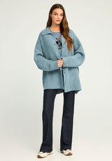 Cardigan din fleece pentru femei cu nasturi