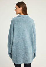 Cardigan din fleece pentru femei cu nasturi
