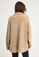 Cardigan din fleece pentru femei cu nasturi