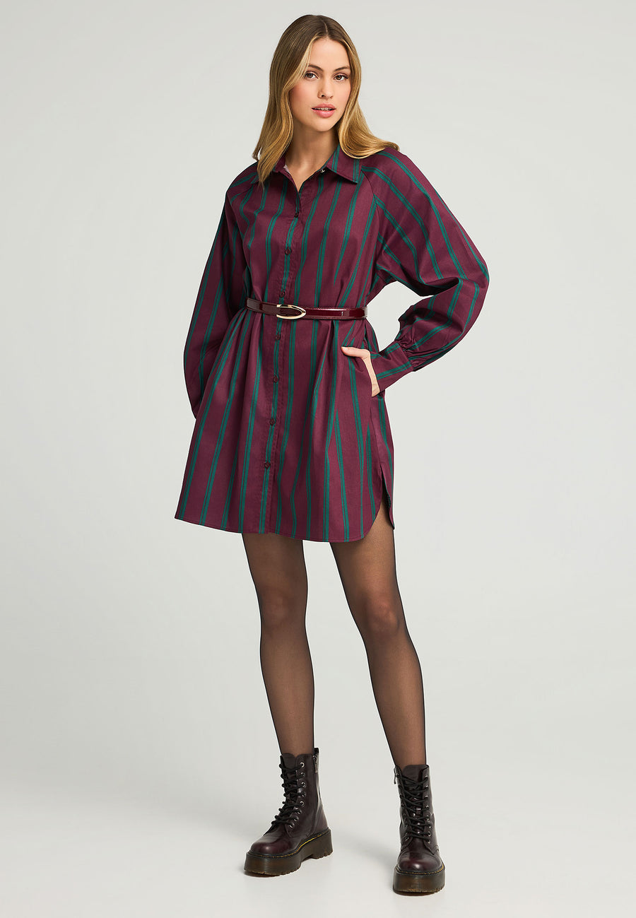 Rochie cămașă cu dungi