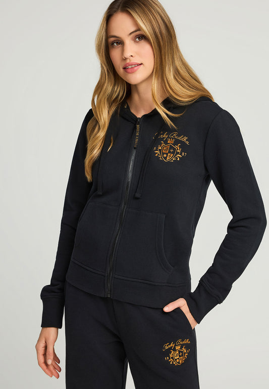 Women's zip-up hoodie with logo