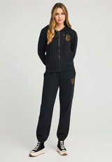 Hanorac cu fermoar și logo pentru femei