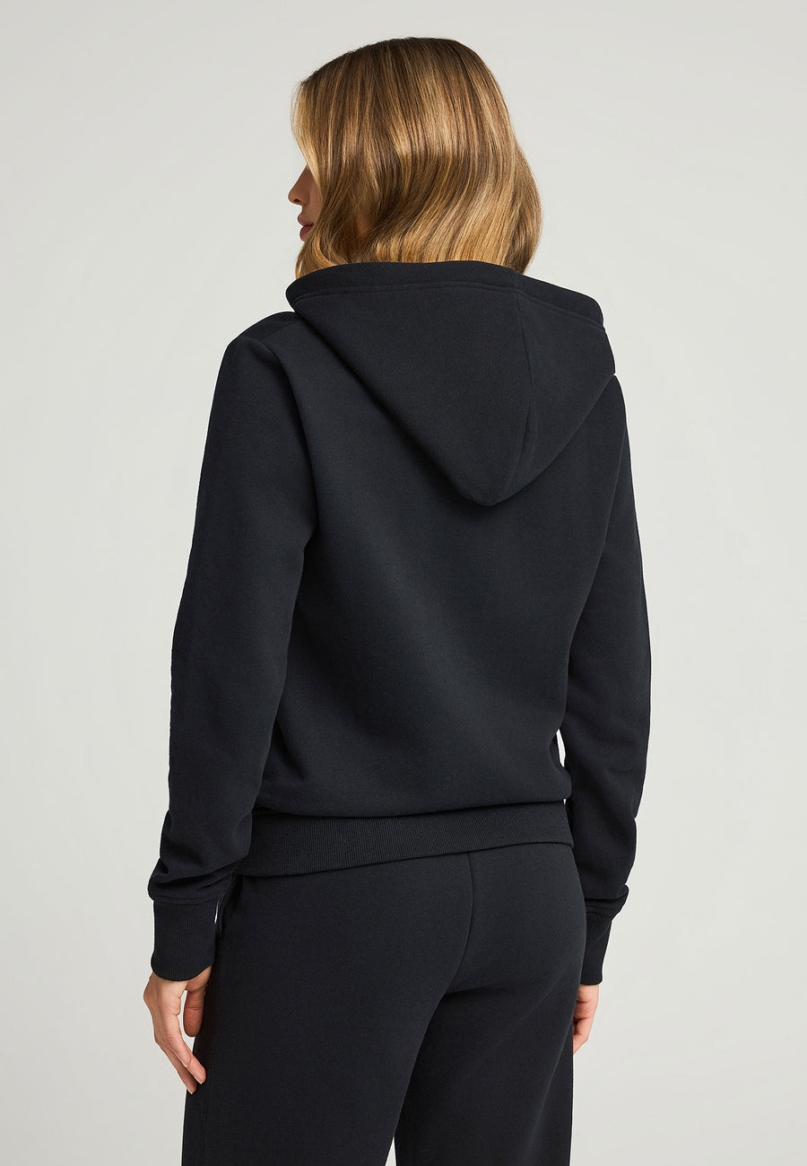 Hanorac cu fermoar și logo pentru femei