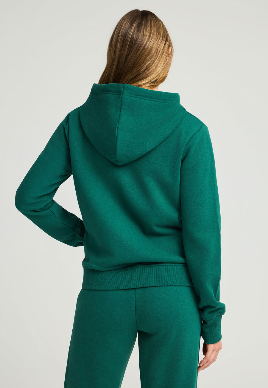 Hanorac cu fermoar și logo pentru femei