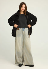 Hanorac cu fermoar din fleece pentru femei