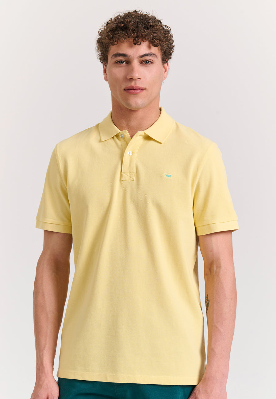 Tricou polo cu logo brodat - Esențiale - Lemon drop