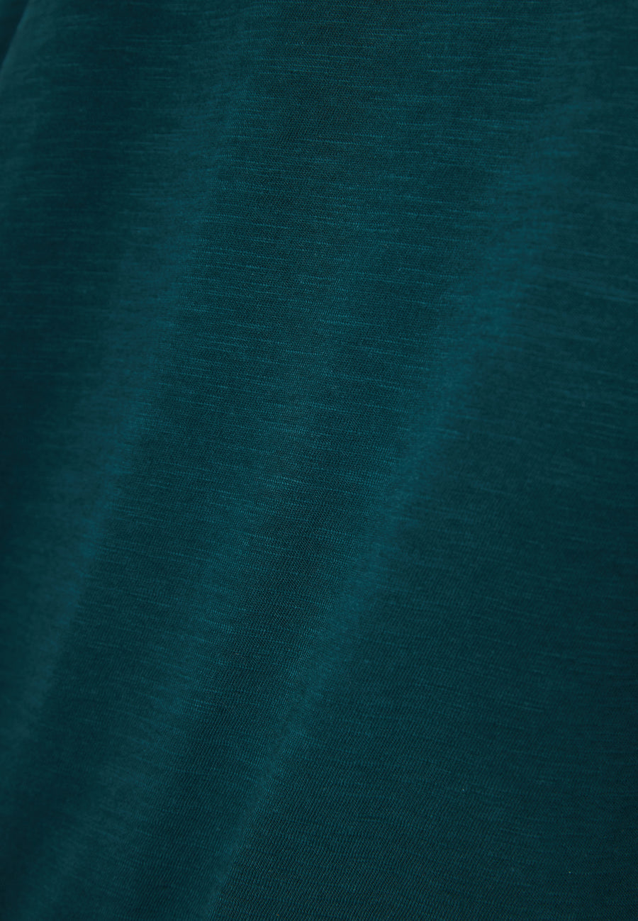 Tricou cu guler henley și croiuri brute - The essentials - Dark sea