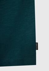 Tricou cu guler henley și croiuri brute - The essentials - Dark sea