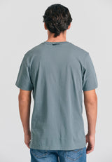 Tricou cu imprimeu Funky Buddha - Esențiale - Gri oțel