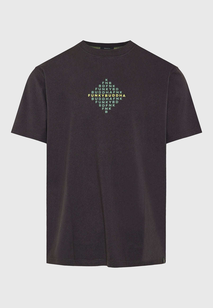 Tricou cu imprimeu pe piept - Antracit