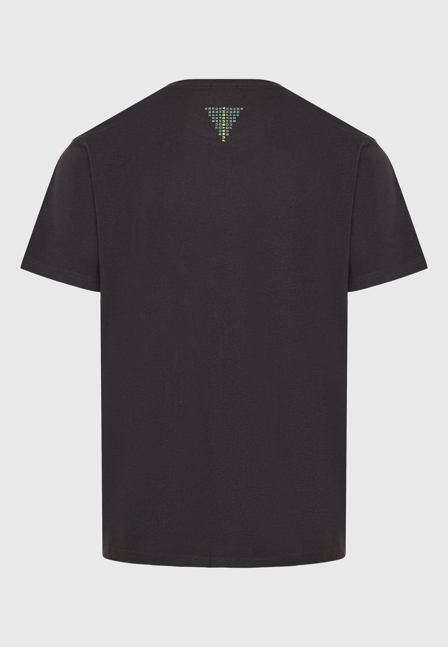 Tricou cu imprimeu pe piept - Antracit