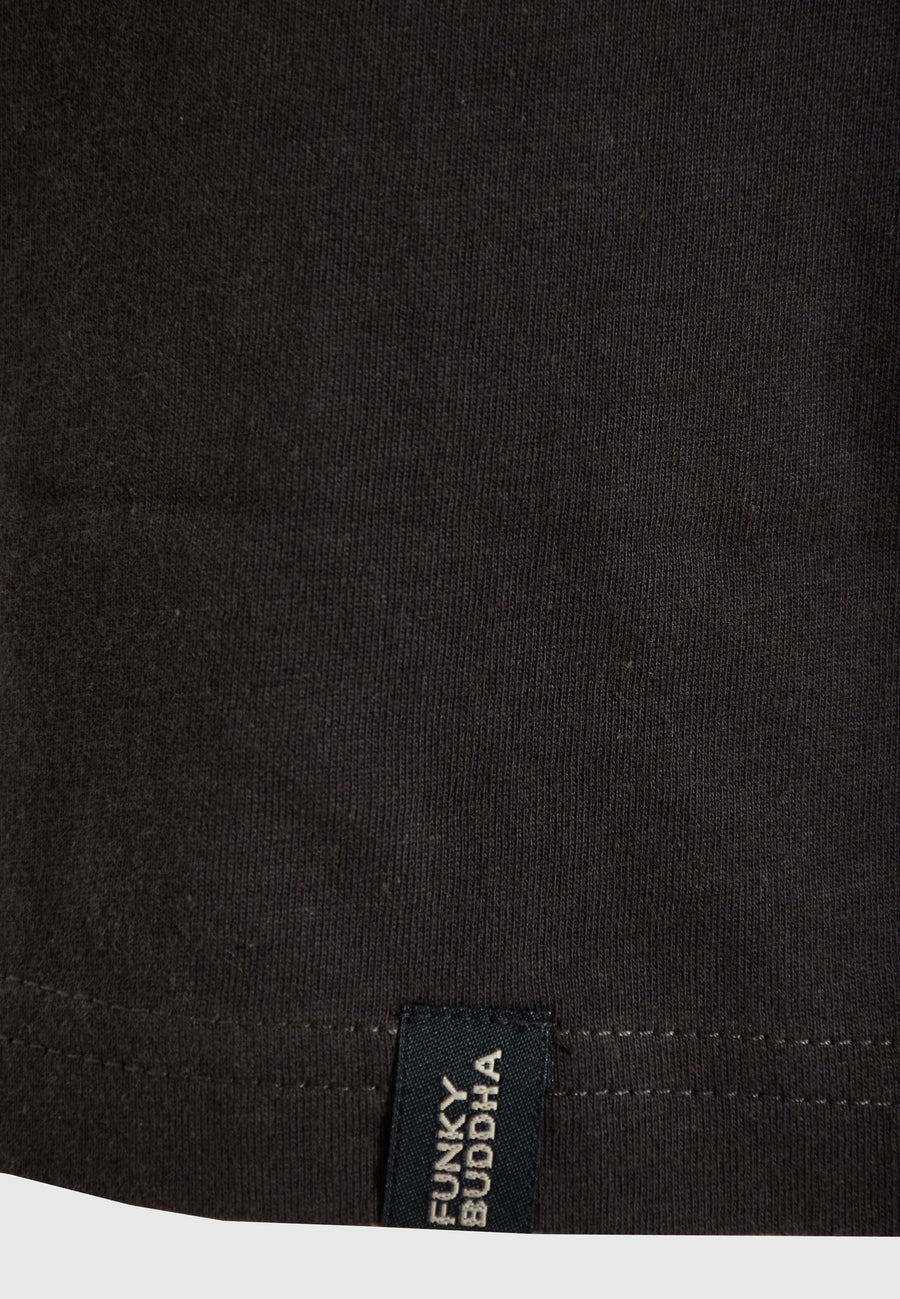 Tricou cu imprimeu pe piept - Antracit