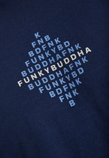 Tricou cu imprimeu pe piept - Bleumarin