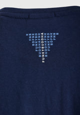 Tricou cu imprimeu pe piept - Bleumarin