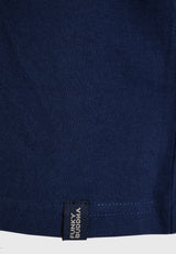 Tricou cu imprimeu pe piept - Bleumarin