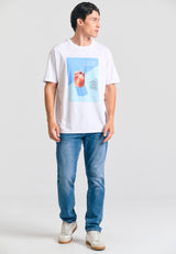 Croială slim, conică, cu efecte decolorate - Albastru Md