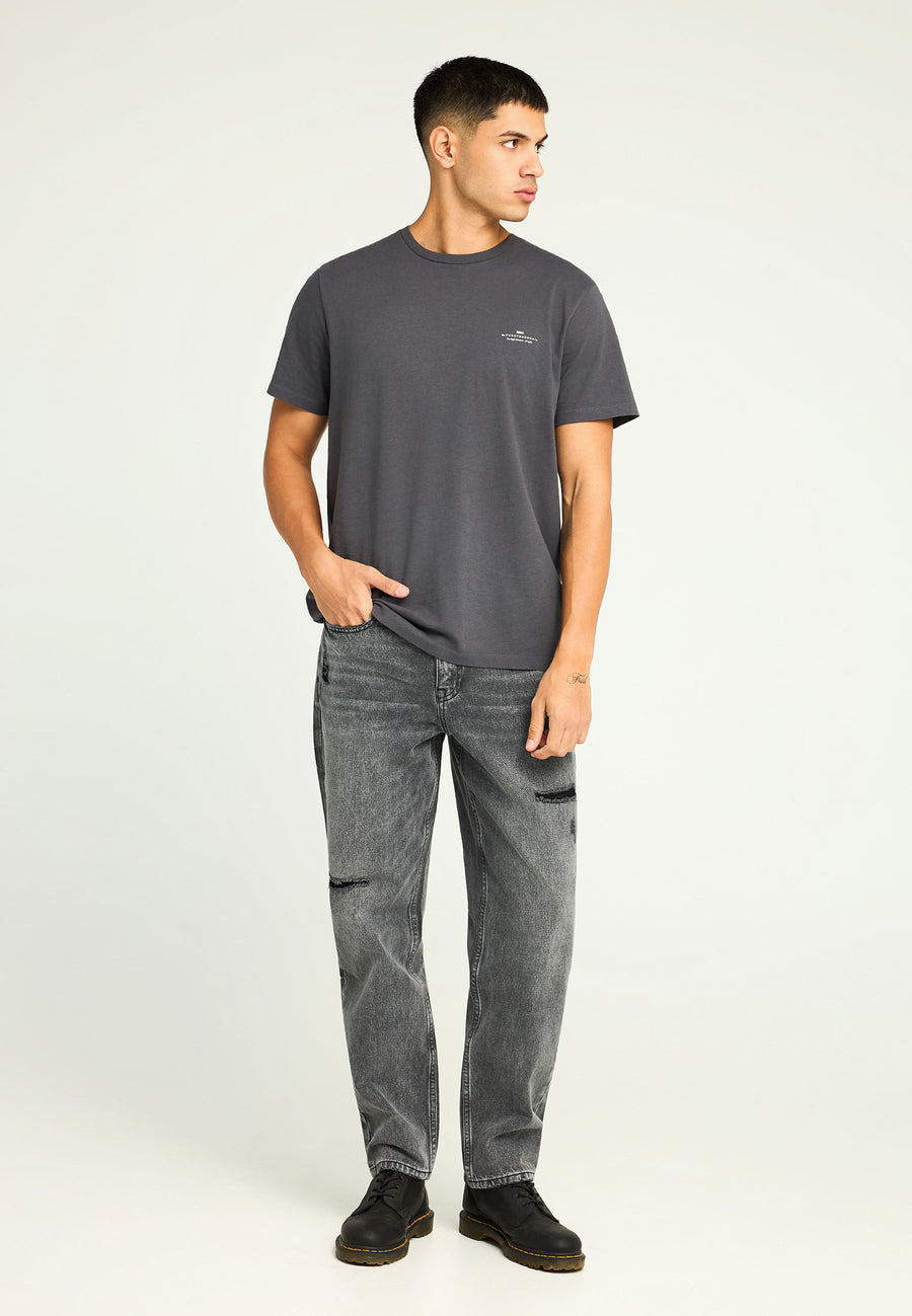 Tricou bărbătesc cu guler rotund - Esențiale