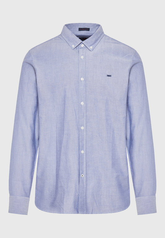 Cămașă bărbătească Oxford din bumbac cu logo brodat - The Essentials