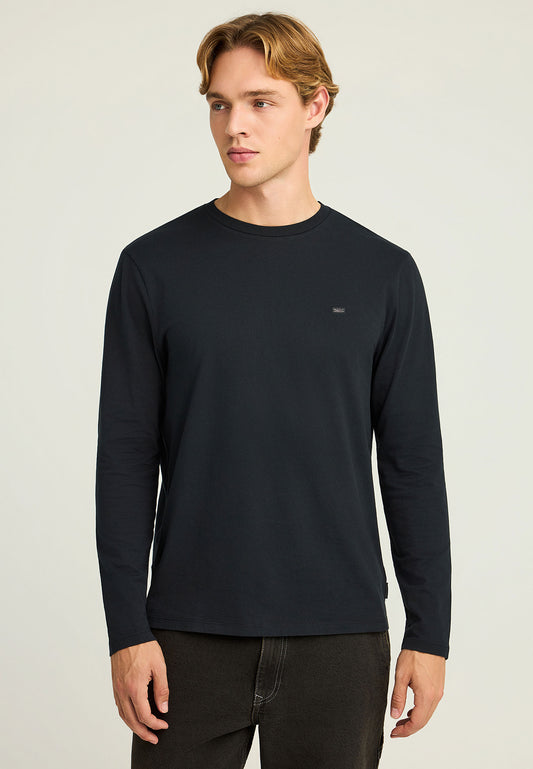 Tricou cu mânecă lungă și logo minimalist