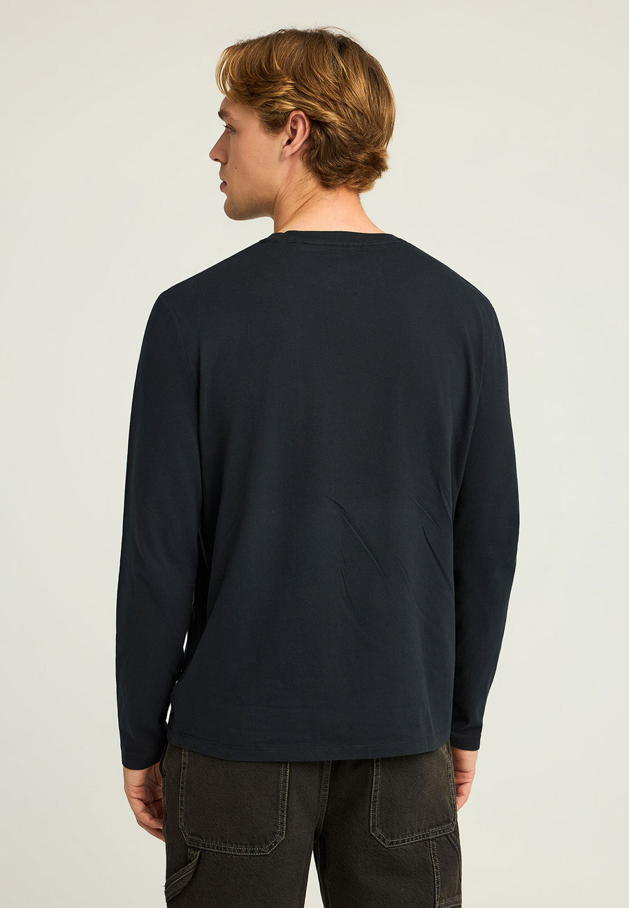 Tricou cu mânecă lungă și logo minimalist