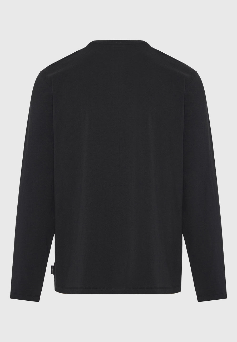 Tricou cu mânecă lungă și logo minimalist