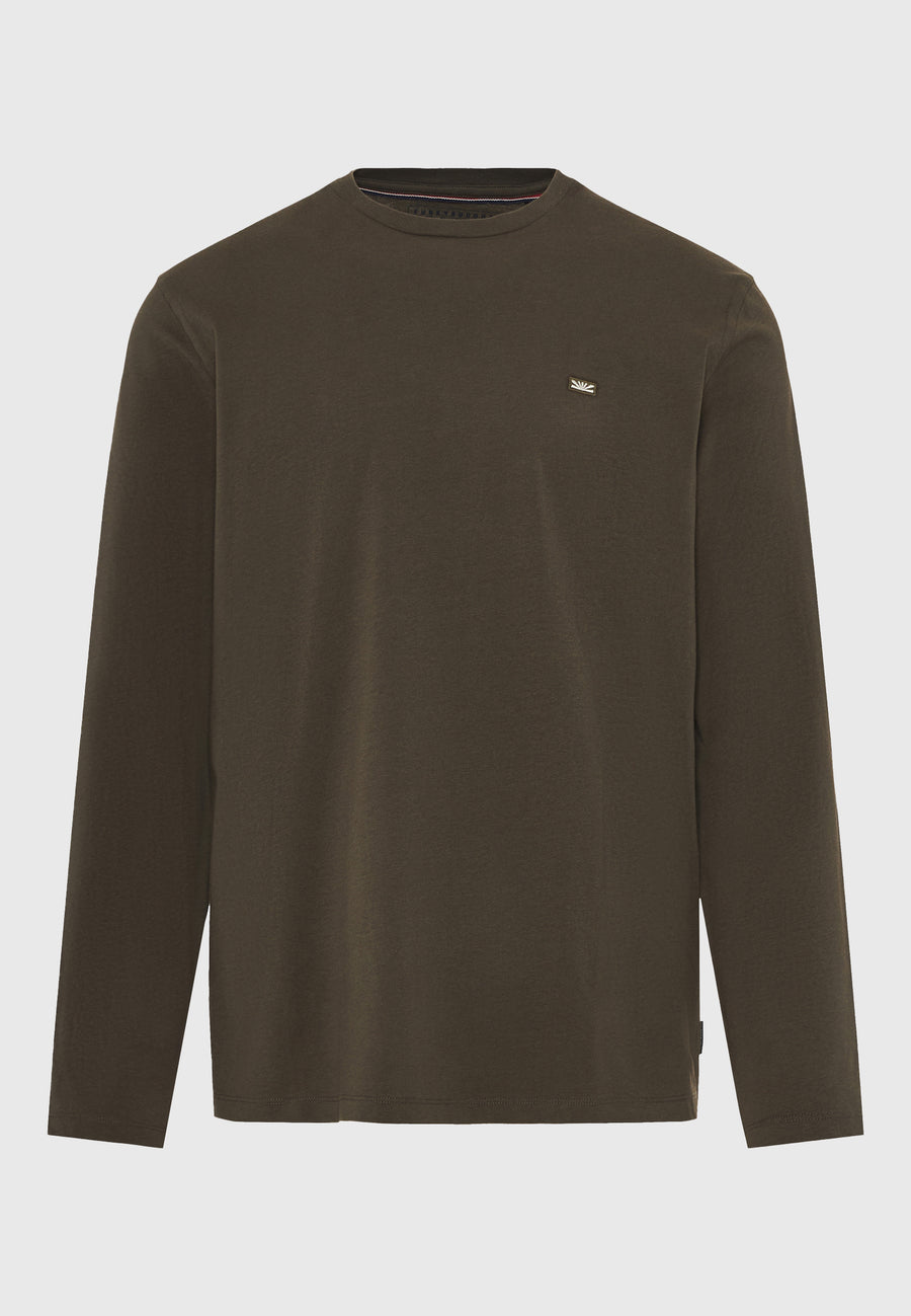 Tricou cu mânecă lungă și logo minimalist